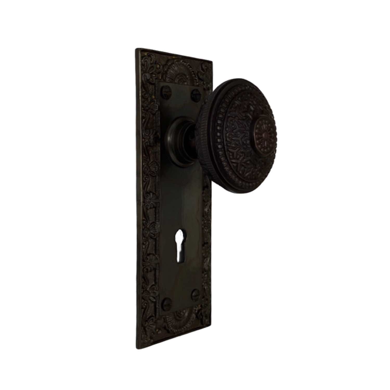 Aged Bronze Passage Set with Rice Knobs "The Bridgeman"