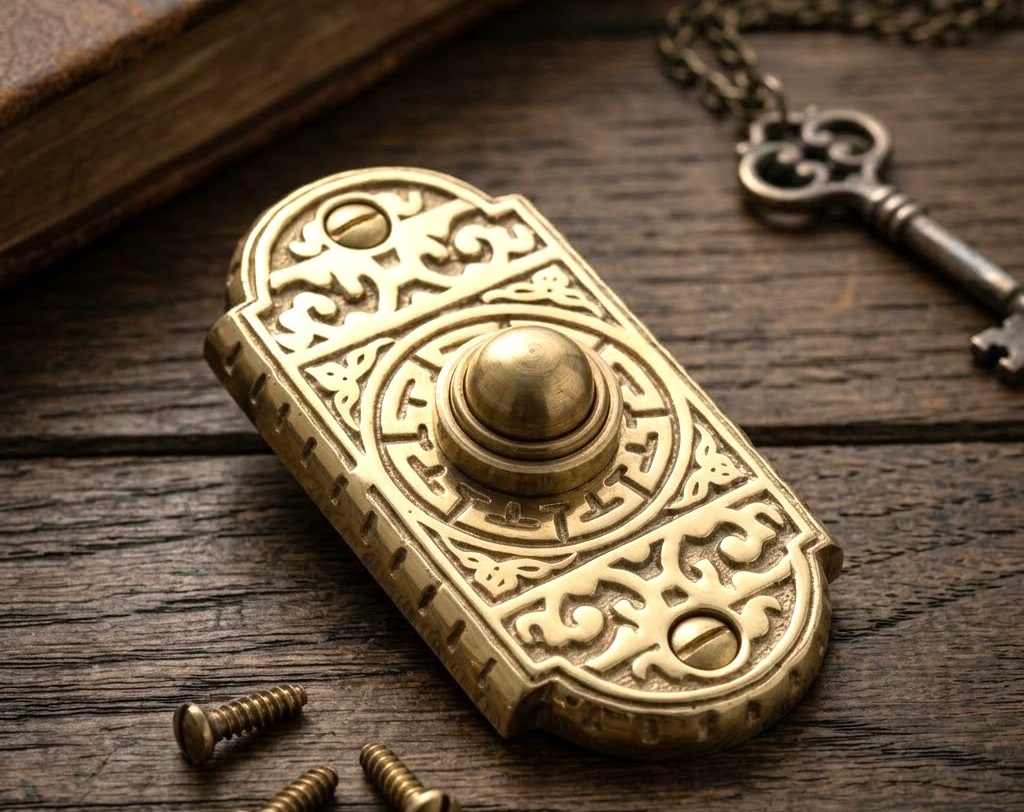 Victorian Brass Bell Push