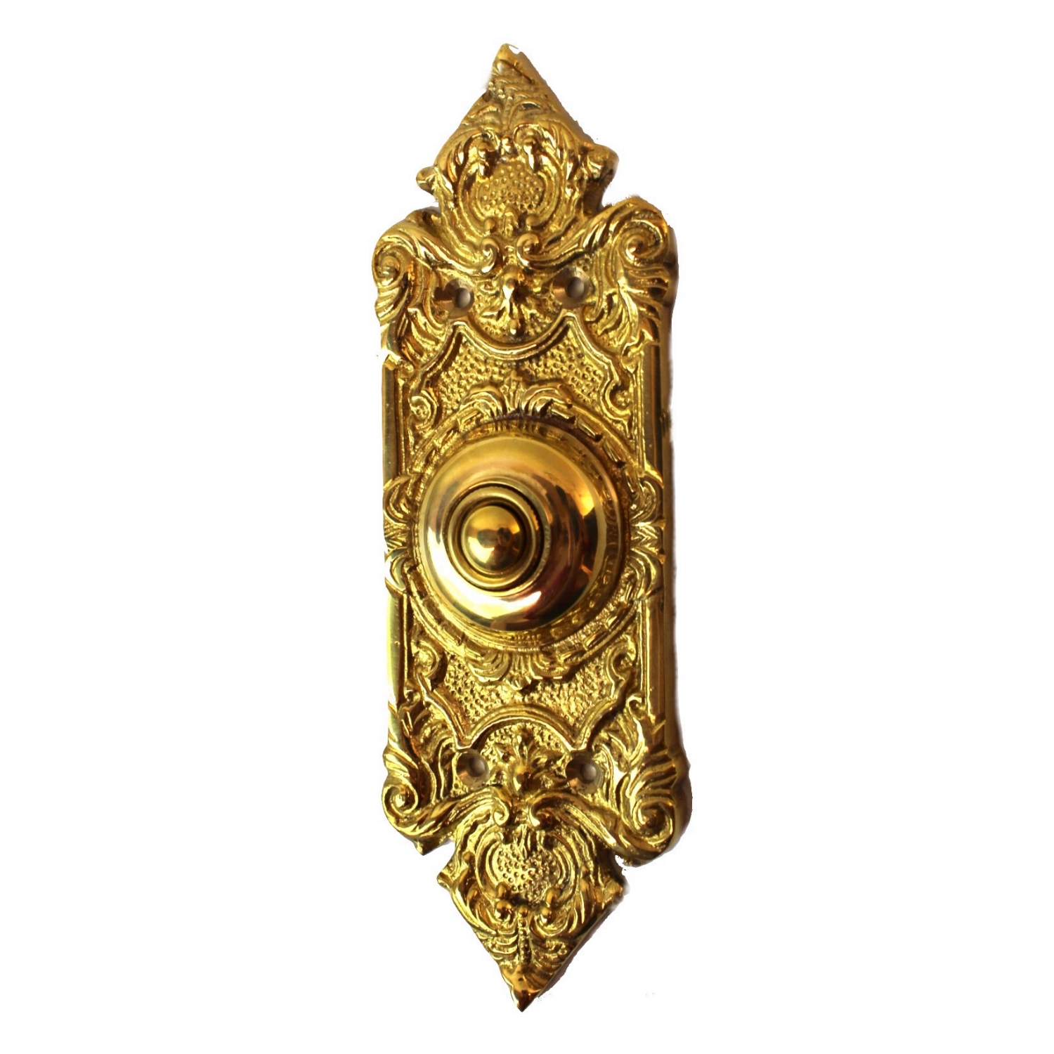 Victorian Replica Door Bell in Polished Brass 7.5"
