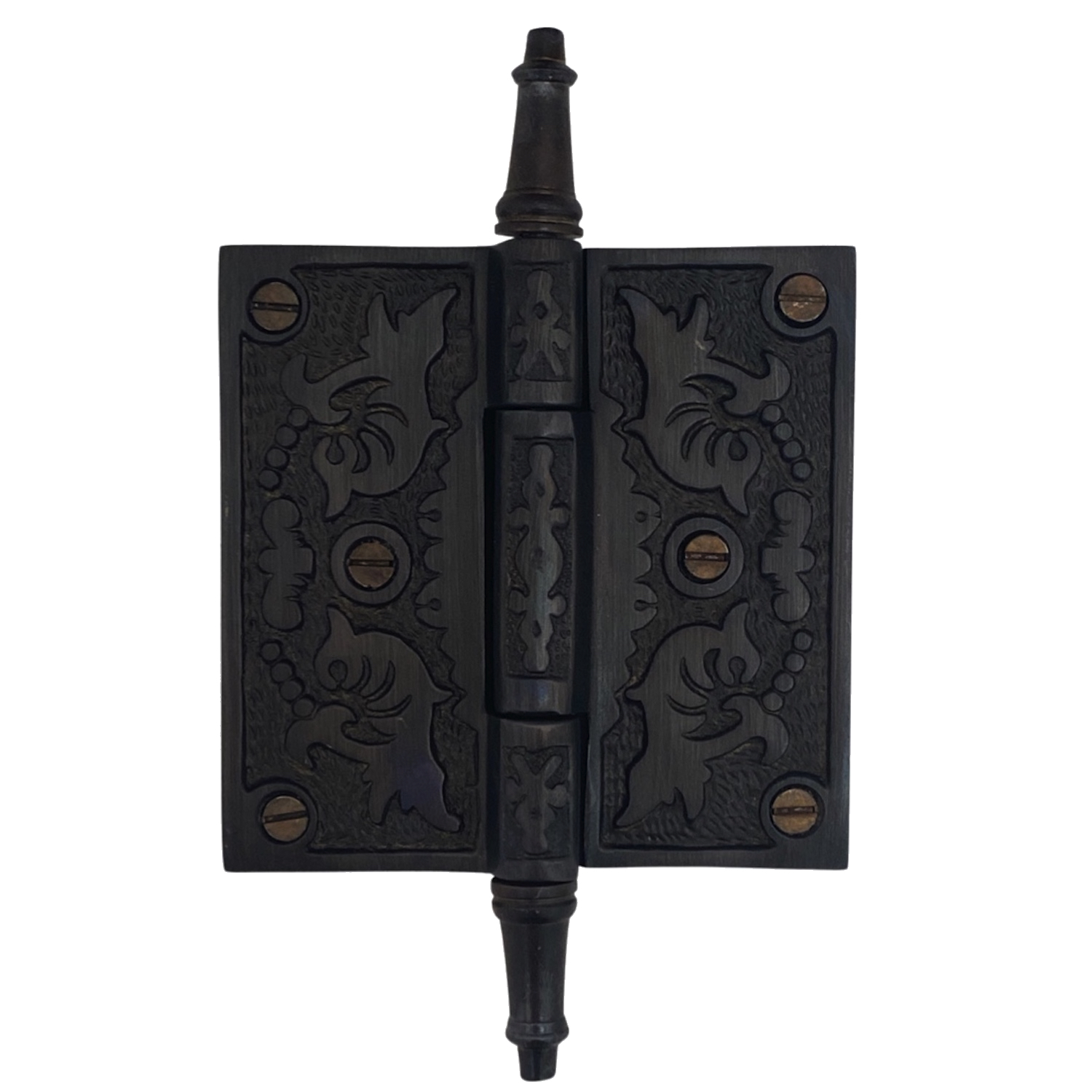 Victorian Style Door Hinge in Hand Aged Bronze 4"